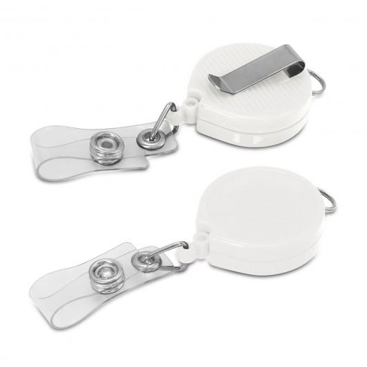 White Retractable ID Holders